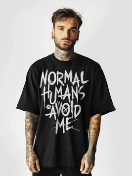 Футболка мужская оверсайз &laquo;Normal Humans Avoid Me&raquo; NPA-TMO_2 фото