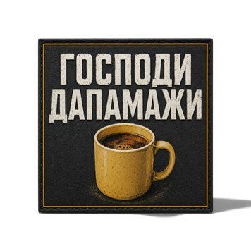 Патч / шеврон Господи, помоги чашке 3120284934 фото