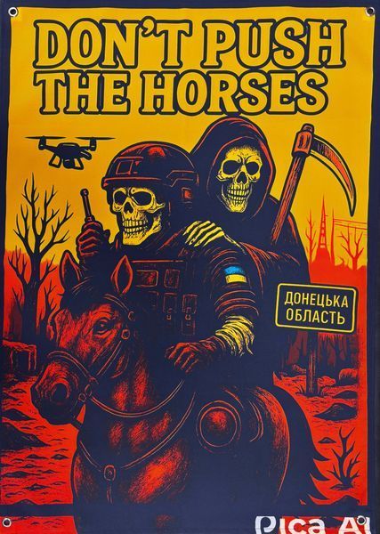 Банер "Don`t push the horses" 900х600 мм 2726349599 - фото Банер "Don`t push the horses" 900х600 мм 2726349599 фото