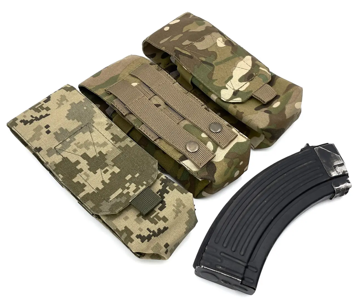 Подсумок на два магазина АК-2 Пиксель ММ-14 (olive) Cordura 500D Molle закрытый 2080370277 фото