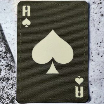 Патч / шеврон Игральная карта Laser Cut хаки 2224010645 фото