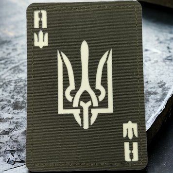 Патч / шеврон Туз с гербом Laser Cut хаки 2224011531 фото