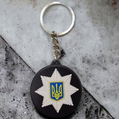Брелок резиновый Национальная полиция Украины 2066029884 фото