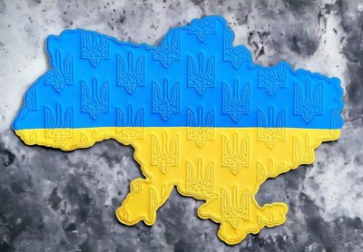 Велкро панель для шевронов Карта Украины желто-голубая 2193488512 фото