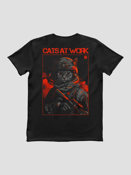 Футболка чоловіча "Cats at Work" CAW-TM-B-2XL фото