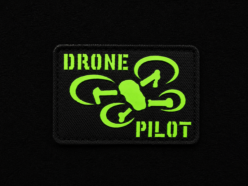 Патч / шеврон Drone Pilot люминесцентный Laser Cut Черный 3121689385 фото