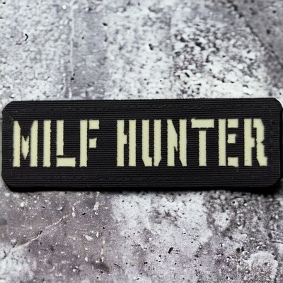 Патч / шеврон светящийся Milf Hunter Laser Cut черный 2224827601 фото