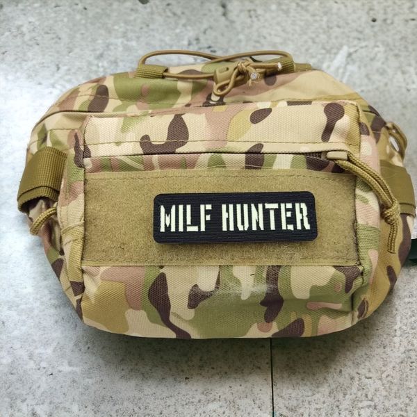 Патч / шеврон що світиться Milf Hunter Laser Cut чорний 2224827601 фото