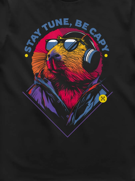 Футболка мужская &laquo;Stay Tune, be Capy (Капибара)&raquo; CAPT-TM_13 фото