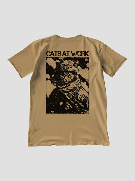 Футболка чоловіча "Cats at Work" CAW-TM-CAP-2XL фото