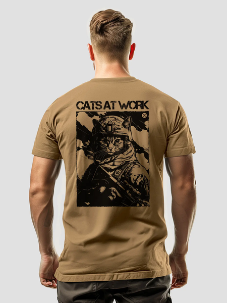 Футболка чоловіча "Cats at Work" CAW-TM-CAP-2XL фото