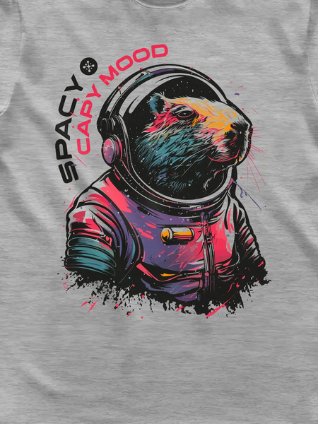 Футболка чоловіча "Spacy Capy Mood (Капібара)" CAPSP-TM фото