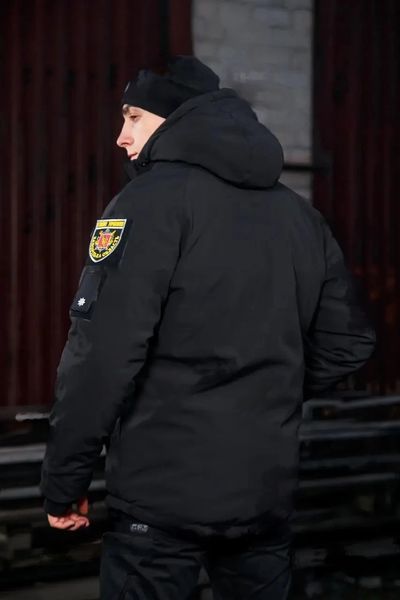 Куртка зимняя Хантер Софтшел флис Полиция черная 46 1722939951 фото