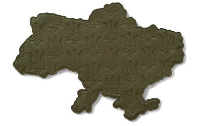 Велкро панель для шевронов Карта Украины олива 2153778027 фото