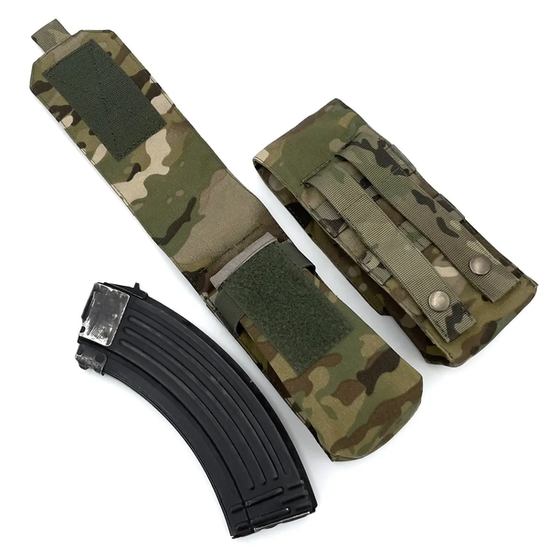 Подсумок на два магазина Мультикам (multicam) Cordura 500D Molle закрытый 2080370321 фото