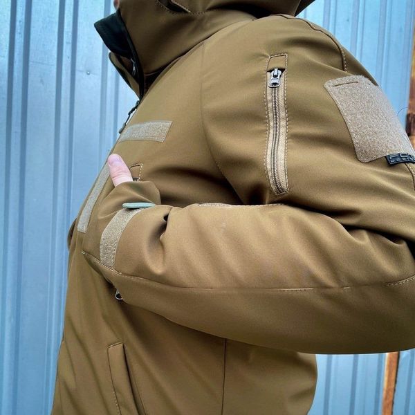 Куртка зимняя Хантер Софтшелл флис Койот 46 1746166961 фото