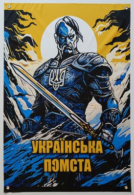 Банер "Українська помста" 900х600 мм 2118177168 фото