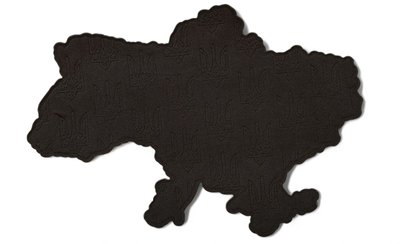 Велкро панель для шевронов Карта Украины черного цвета 2153780649 фото