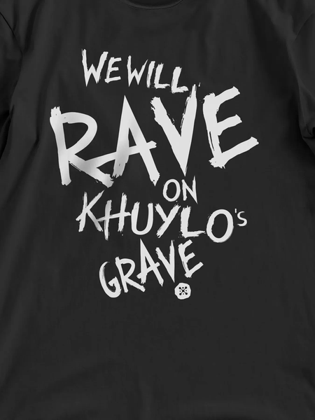 Футболка мужская оверсайз &ldquo;We will Rave on Khuylo&rsquo;s Grave&rdquo; KG-TMO фото